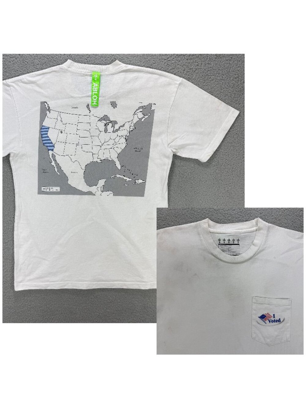 Virgil Abloh T Shirt Mens Medium M I Voted California Canary Yellow Off White